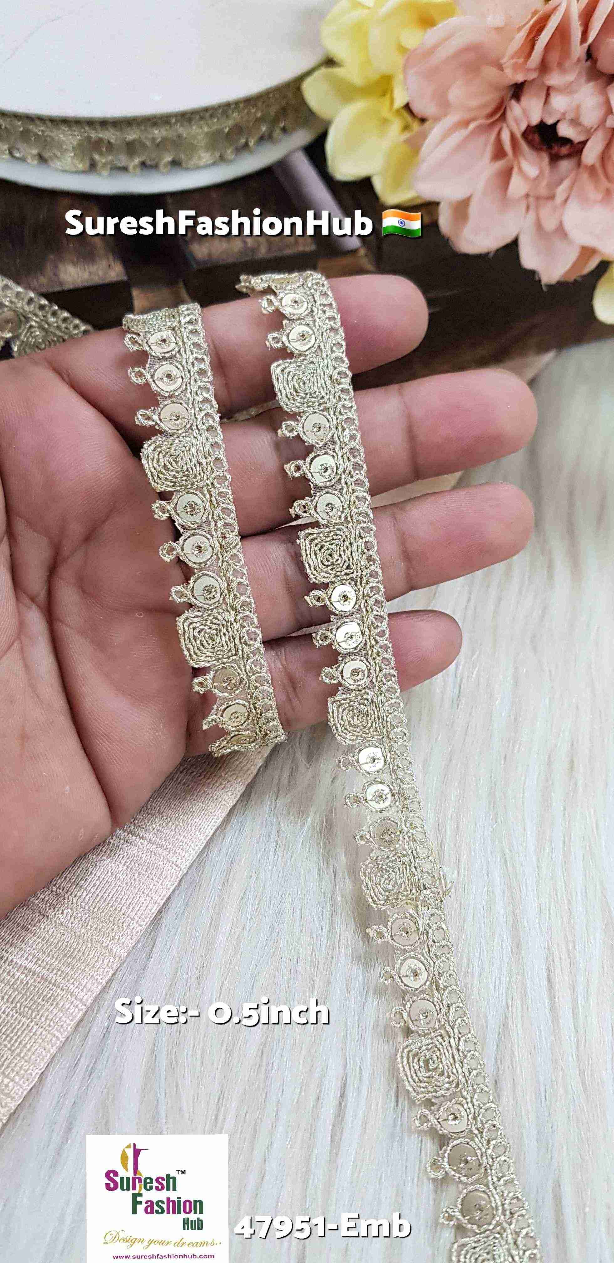 Light Gold Cutwork Patti