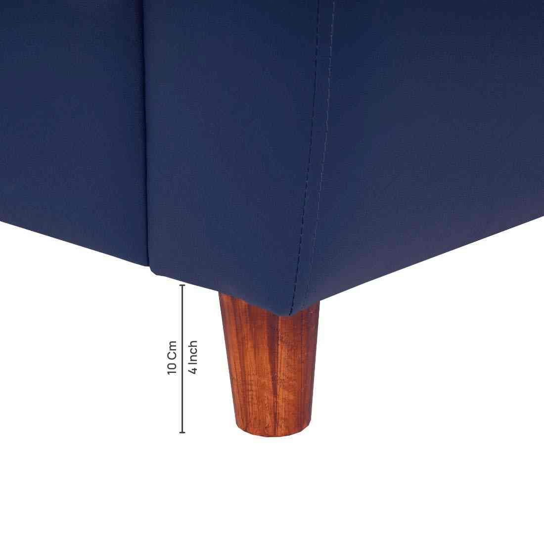 neudot Scott Sofa for Living Room |3 Persons Sofa|Premium Leatherette with Cushioned Armrest | Solid Wood Frame|3 Seater in Cobalt Blue Color