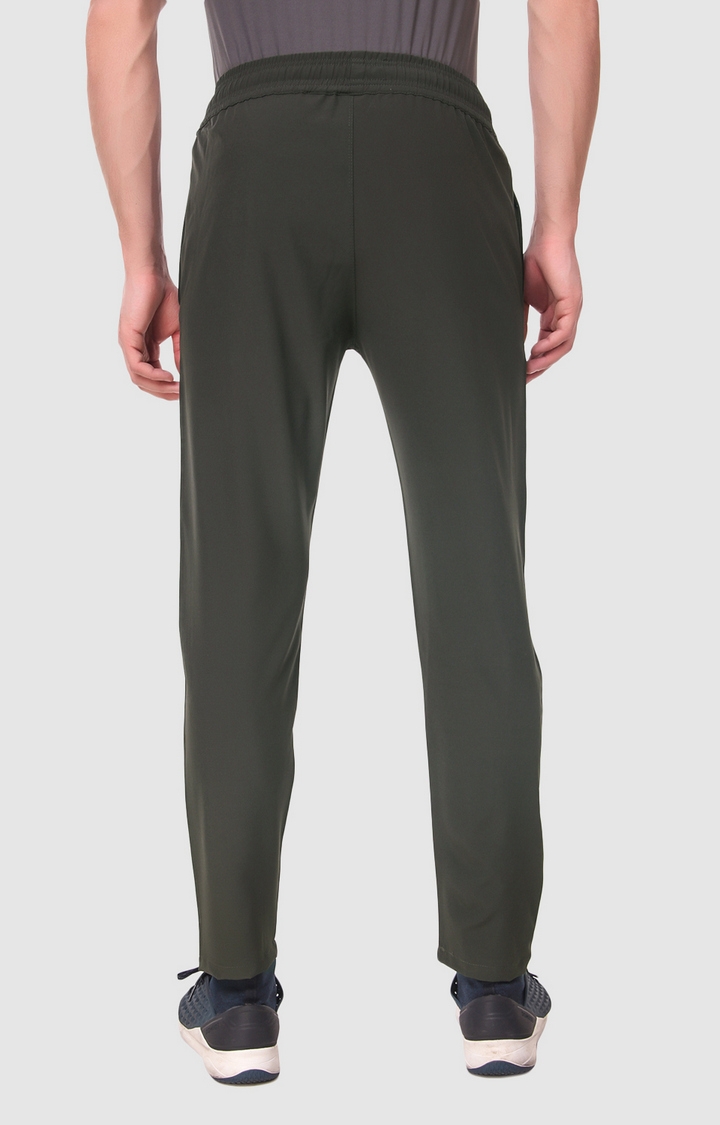 Fitinc | Men's Dark Grey Polyester Solid Trackpant 4