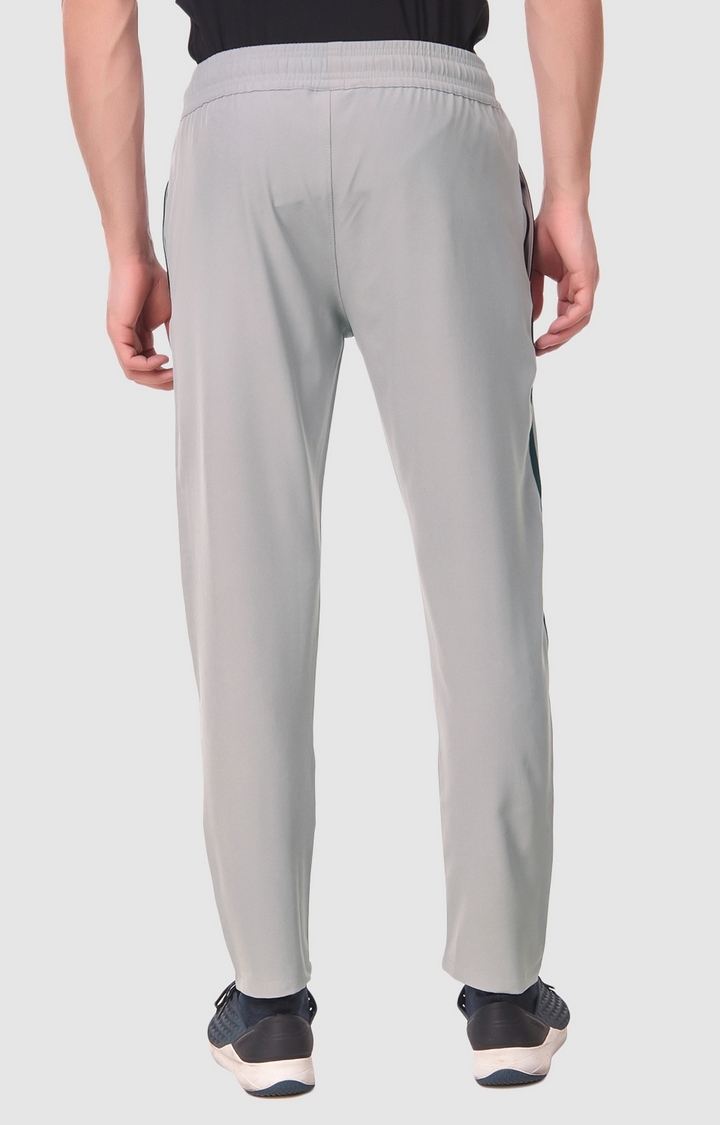 Fitinc | Men's Light Grey Polyester Solid Trackpant 4