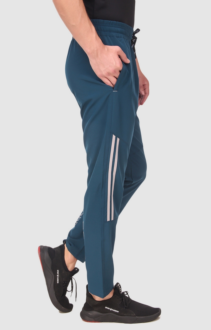Fitinc | Men's Blue Polyester Solid Trackpant 2