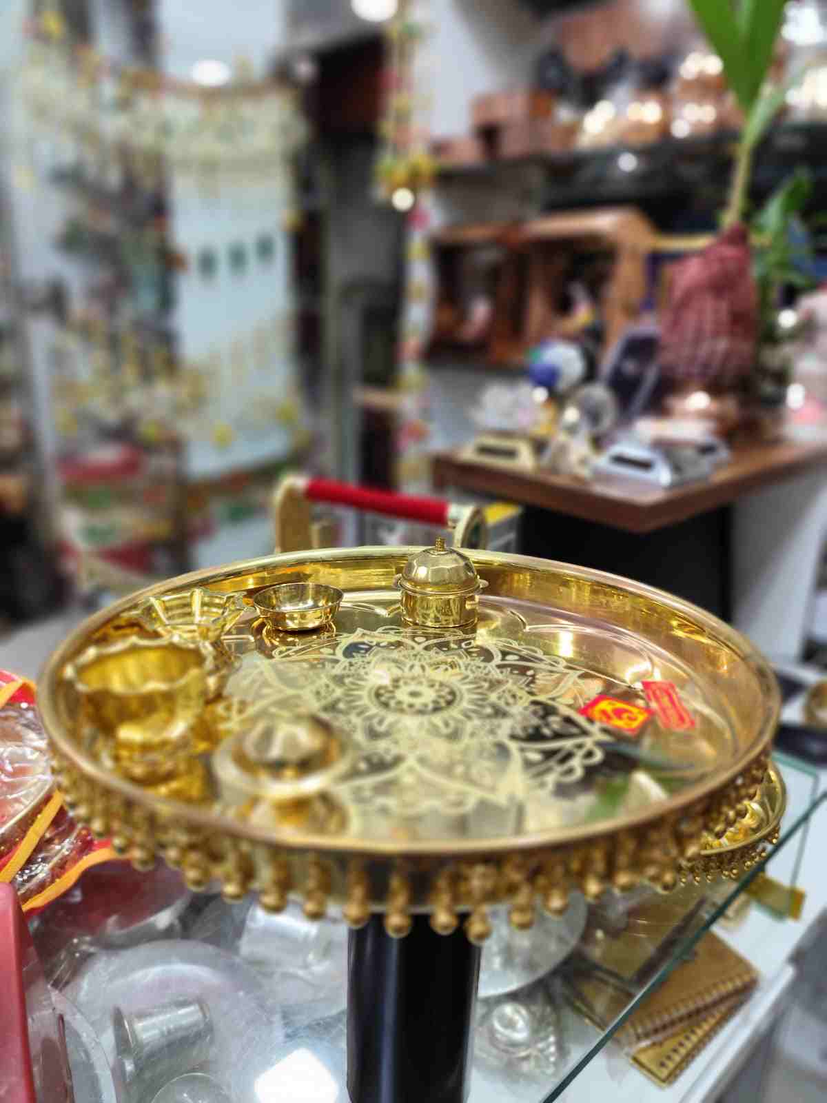 Pure brass Puja set