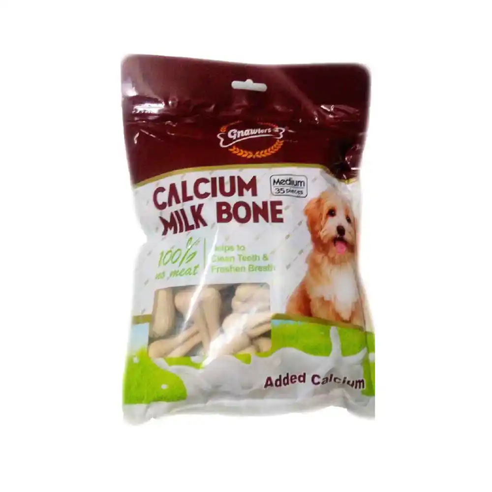 Gnawlers Calcium Milk Bone for Dog Medium, 35 Pieces