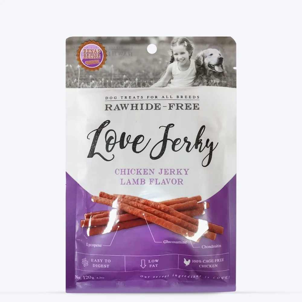 Renas Recipe Love Jerky Lamb for Dogs 120g