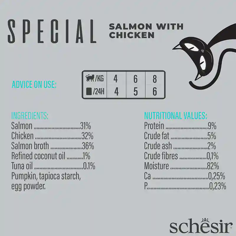 Schesir Cat Mousse Skin & Coat Salmon with Chicken 70 g