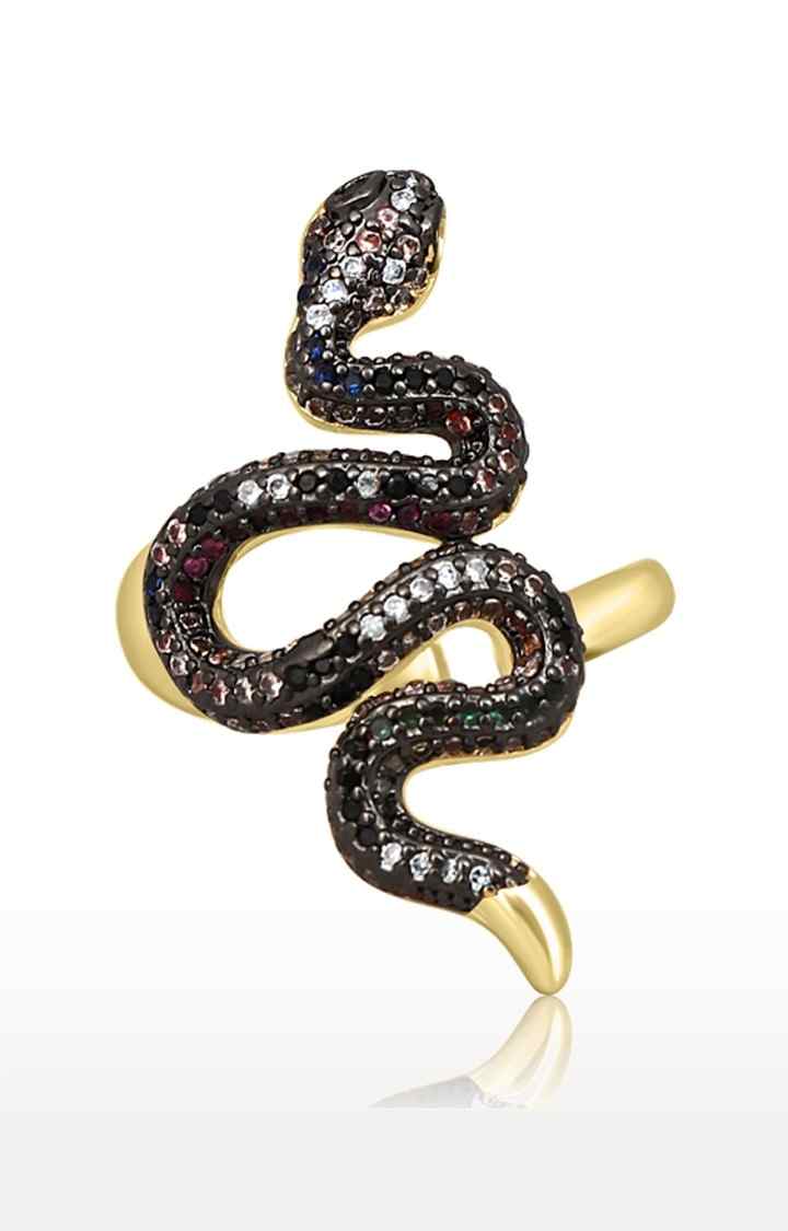 Unisex Black Vasuki 2 Ring