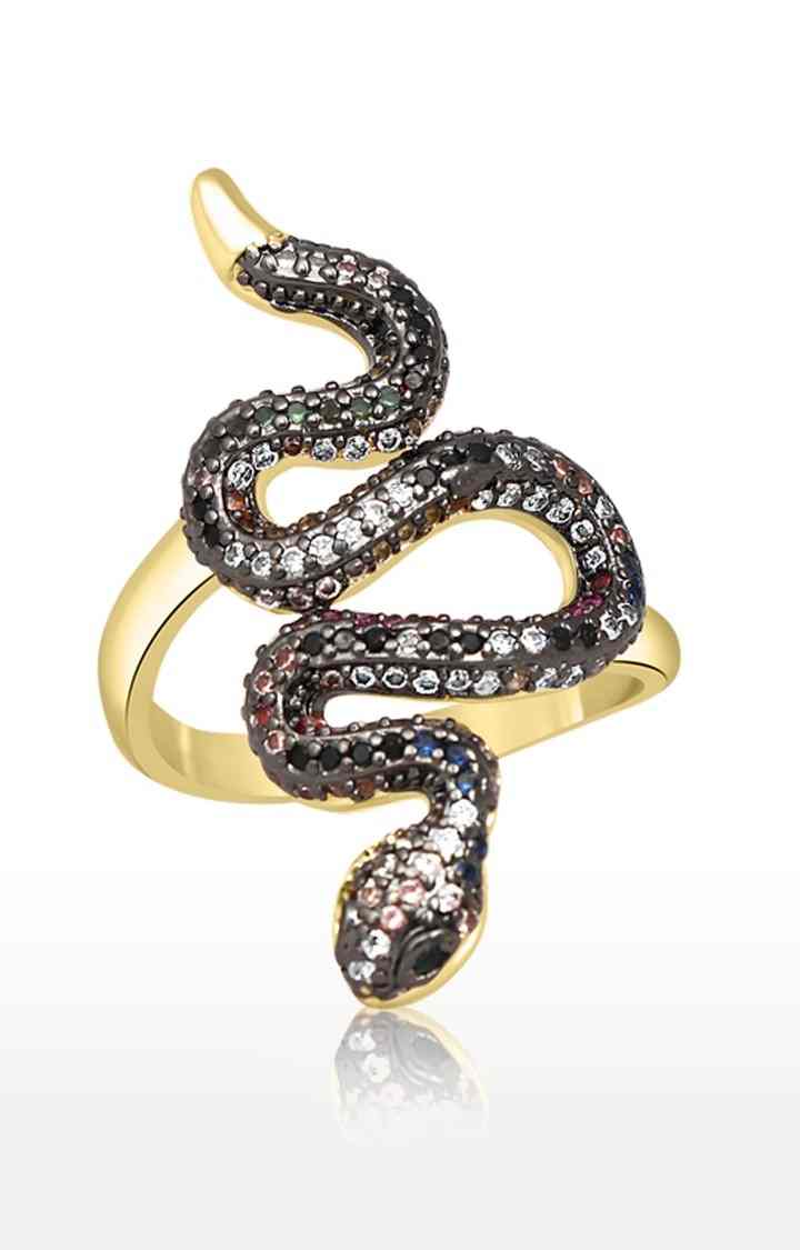 Unisex Black Vasuki 2 Ring
