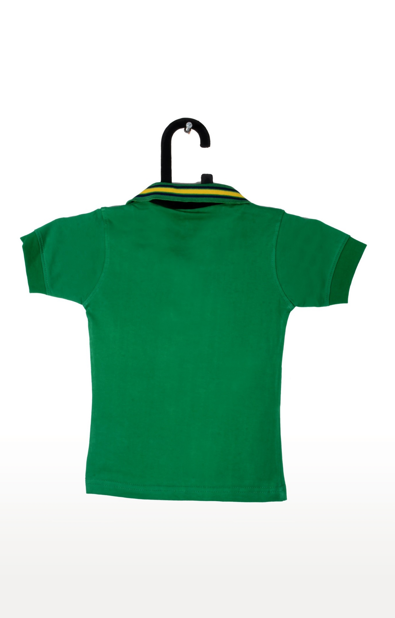 V Brown | Green Cotton Printed Polo Neck T-shirt 1