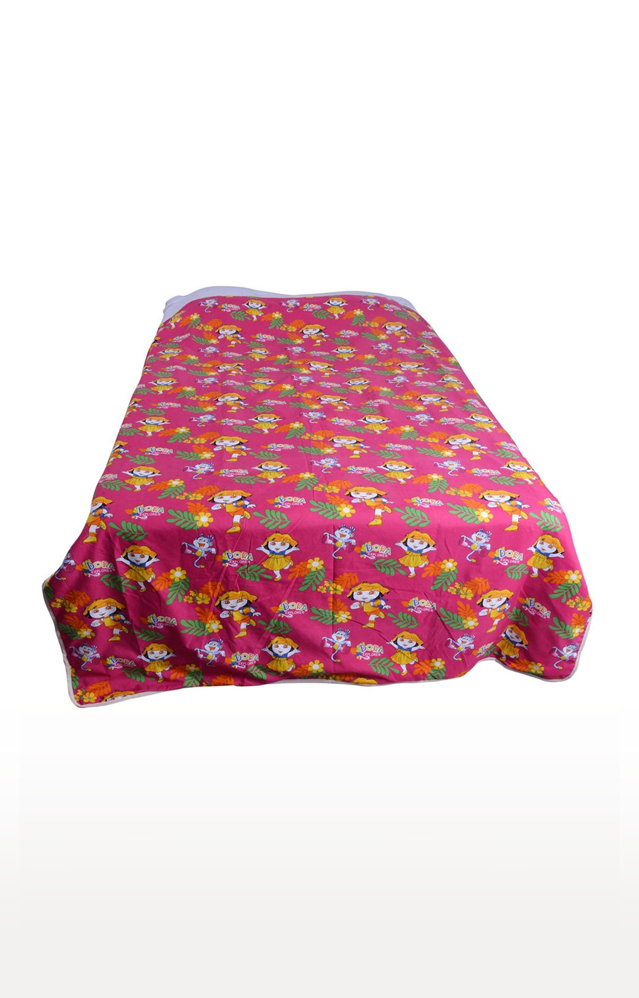 V Brown | Dora Explorer Printed Cotton 3 Layer Single Bed Quilt Dohar 0