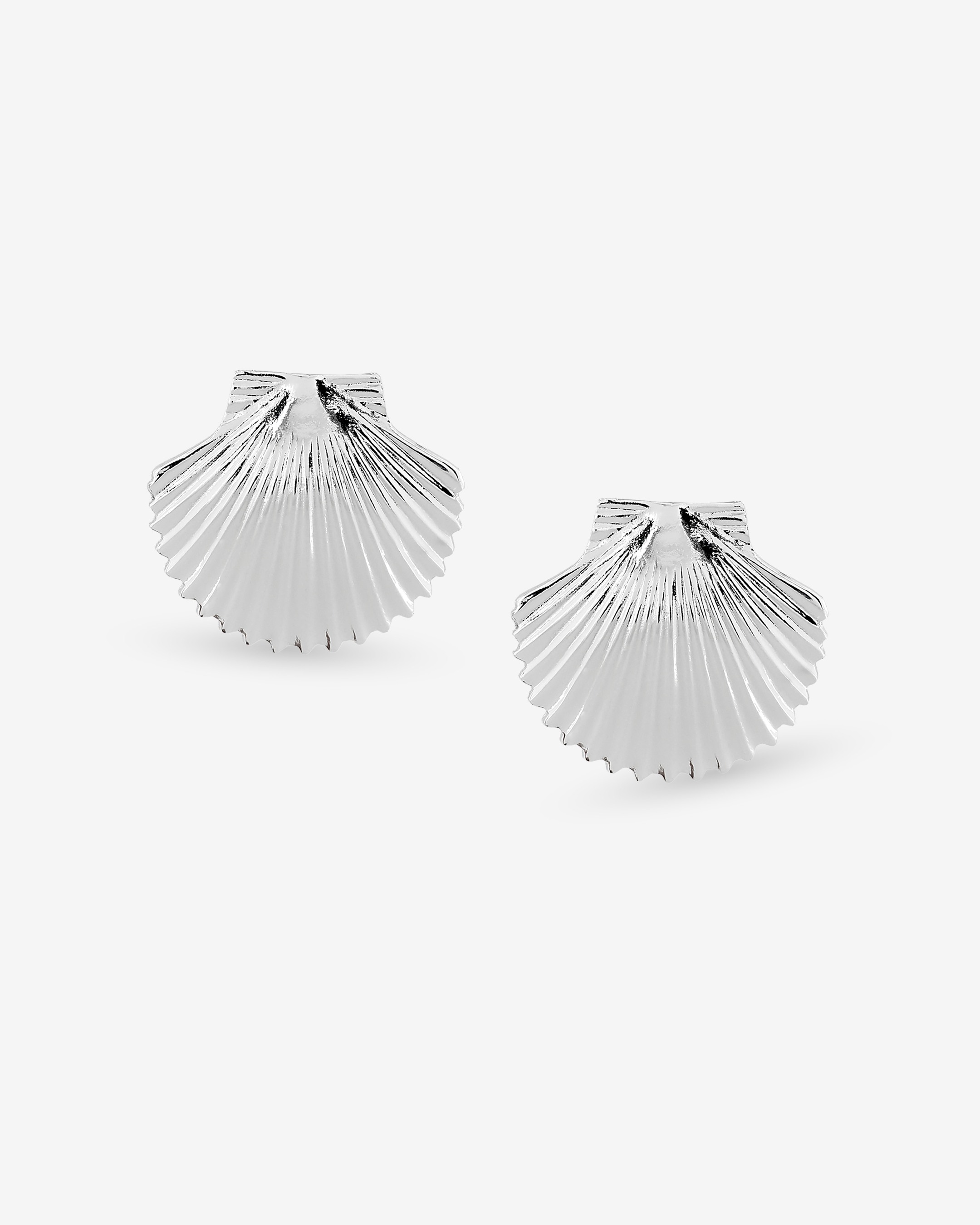 Shell Top Earrings (Silver)