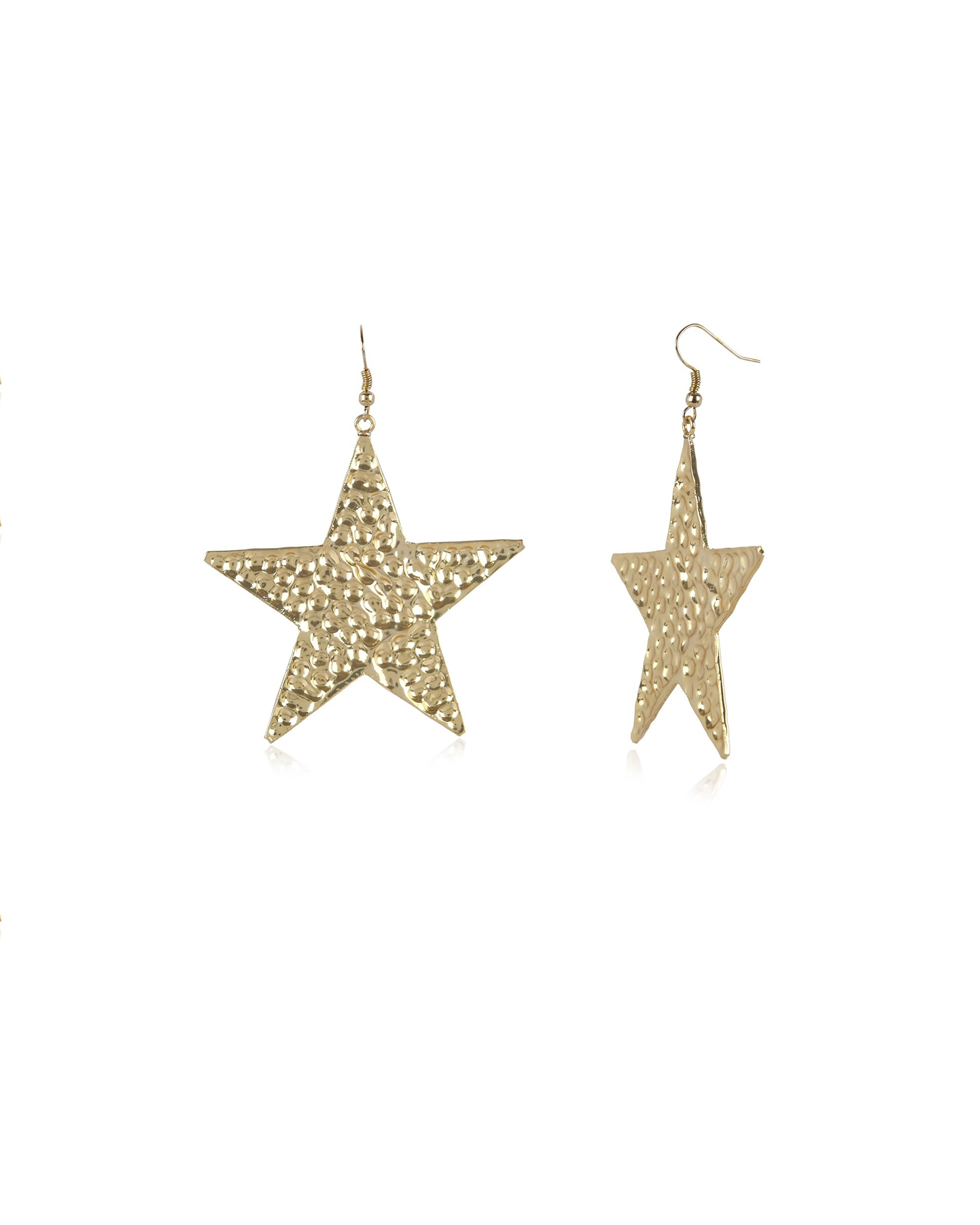 Beaten Star Earrings