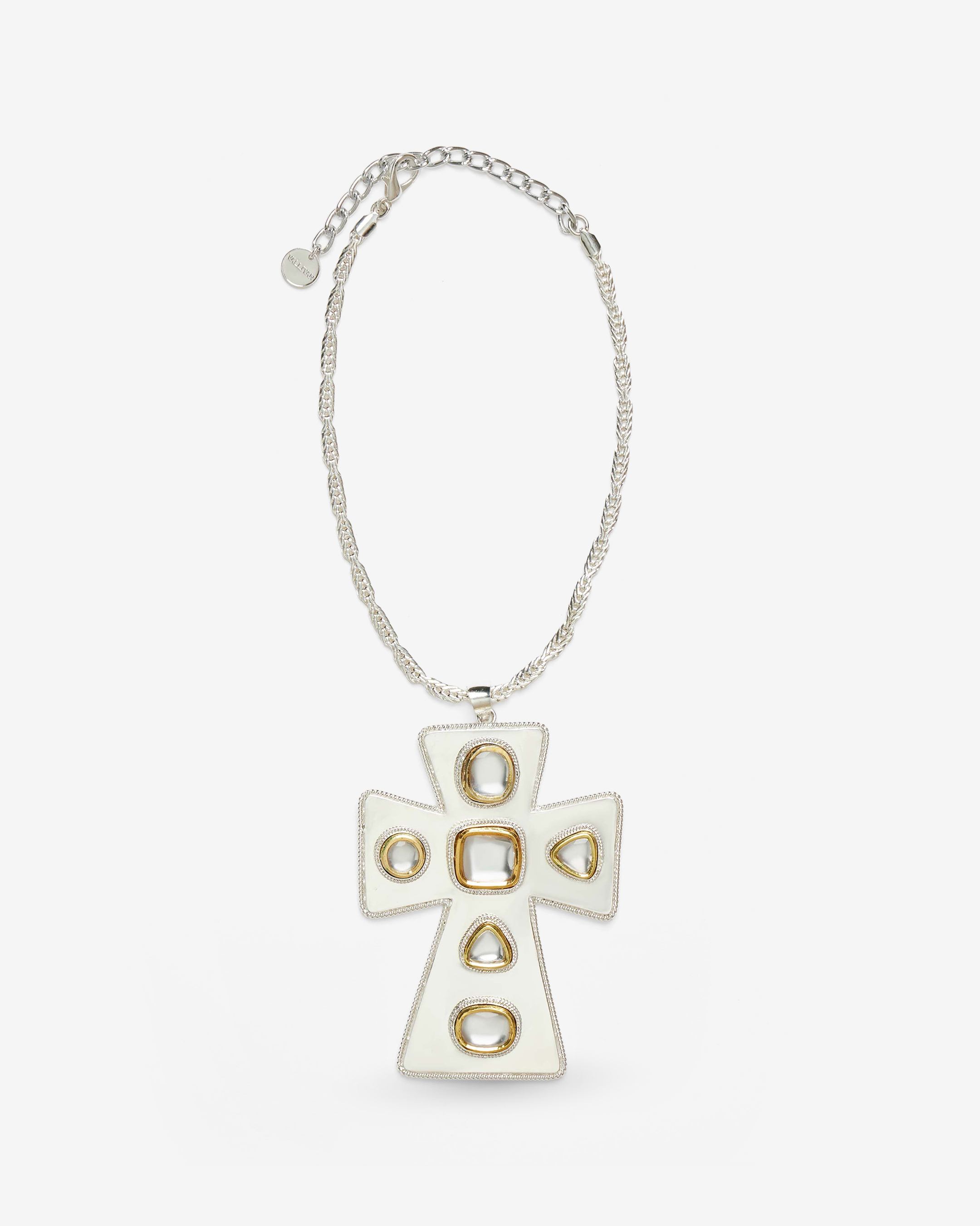 Polki Pope Medallion Necklace