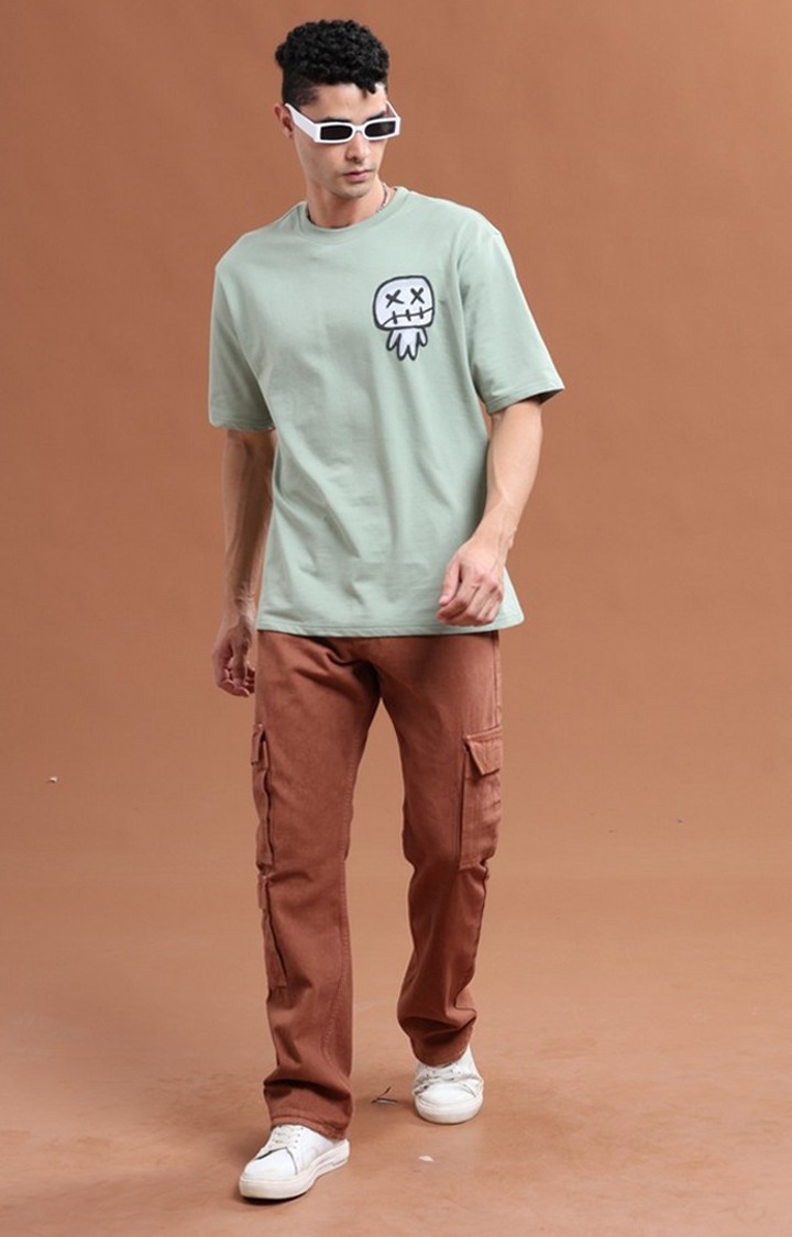 Men's Brown Denim Cargo