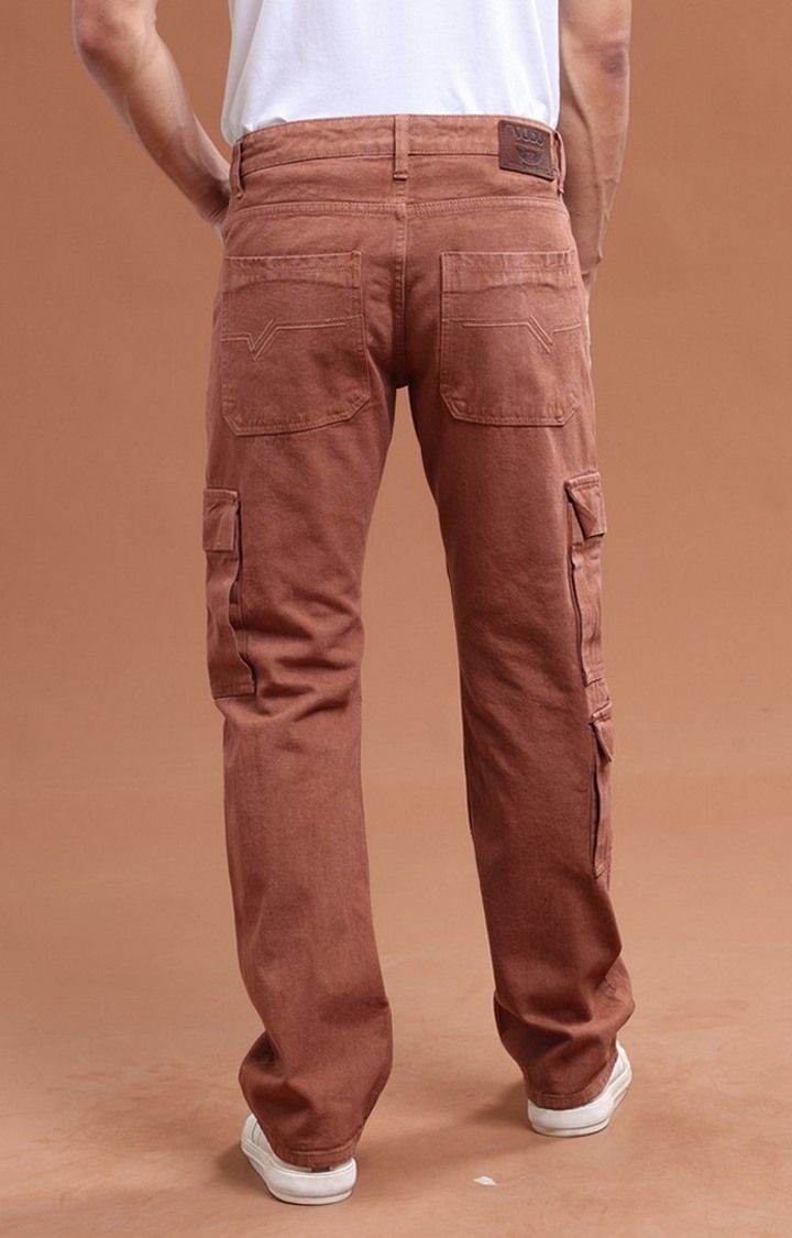 Men's Brown Denim Cargo