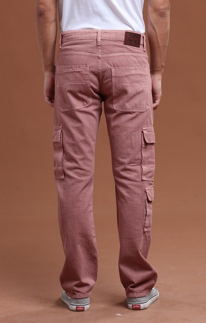 Men's Pink Denim Cargo