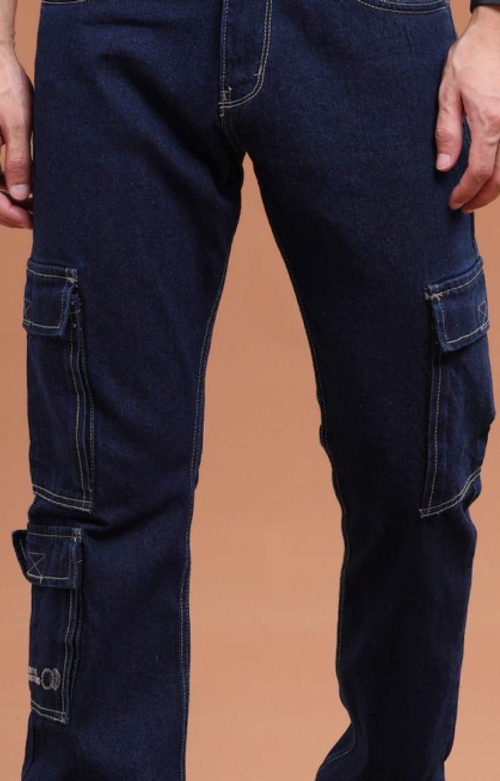 Men's Navy Denim Cargo