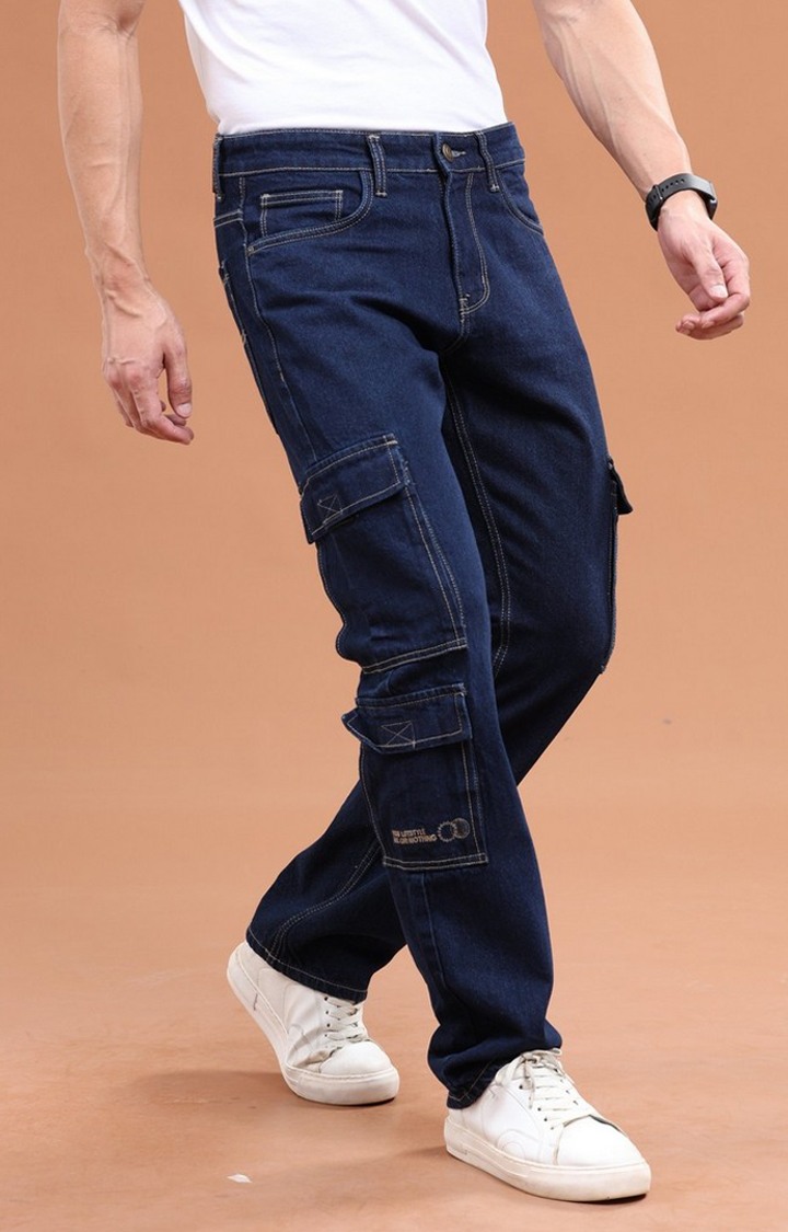 Men's Navy Denim Cargo