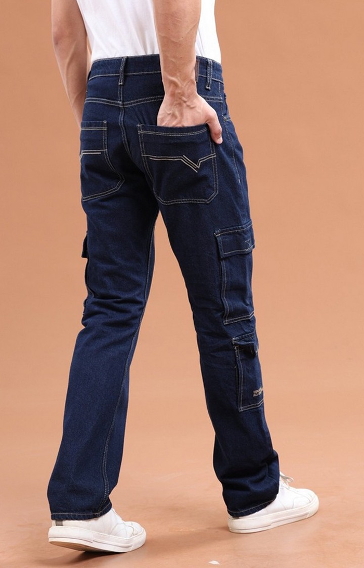 Men's Navy Denim Cargo