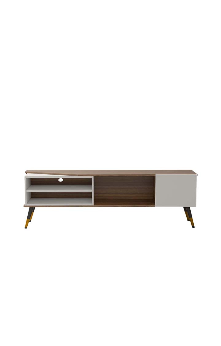 Brave Tv Unit | Tv Stand for Living Room | Home Entertainment Unit | Tv Console for Bedroom, 1 Year Warranty - Vloga Oak Finish