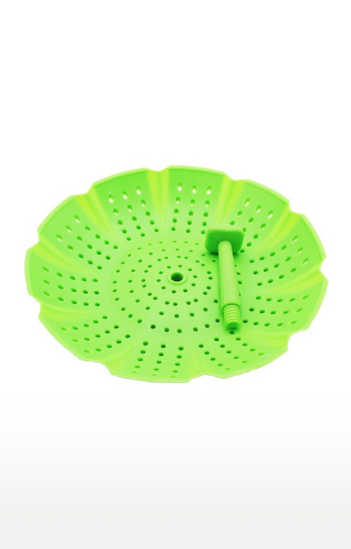 iLife | iLife Silicone Material & Round Shape Vegetable Steamer (Green) 4