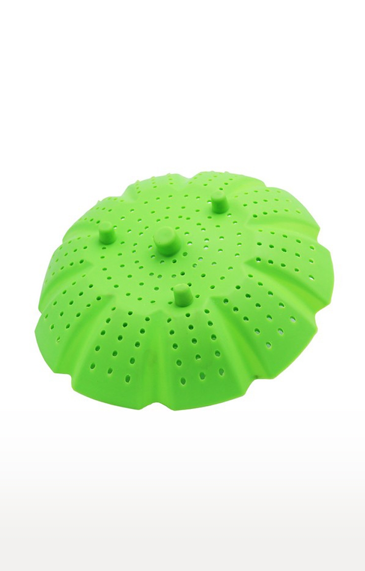 iLife | iLife Silicone Material & Round Shape Vegetable Steamer (Green) 0