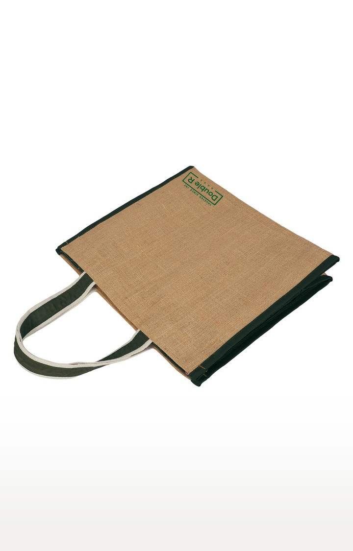 DOUBLE R BAGS Big Eco Reusable Yoga Print Jute Cloth Carry Lunch Tiffin Bag Original Imafyzcrw5gtbneg - View #9