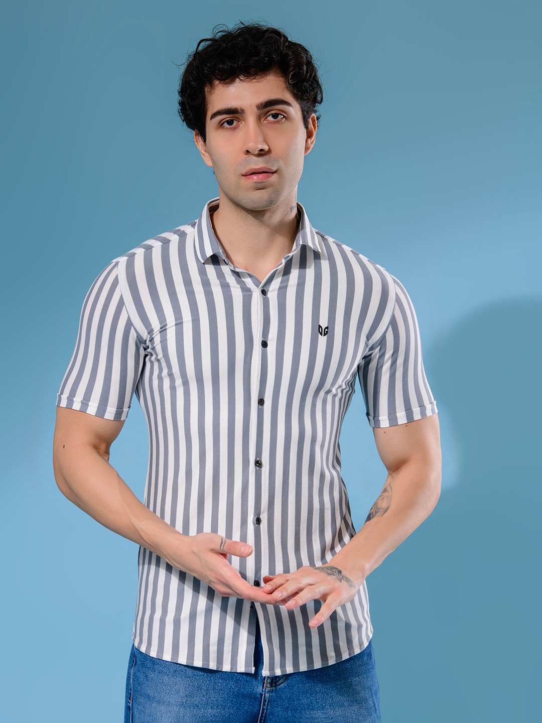 ALBION MENS OLDGARAGE 7 (GREY) SHIRT