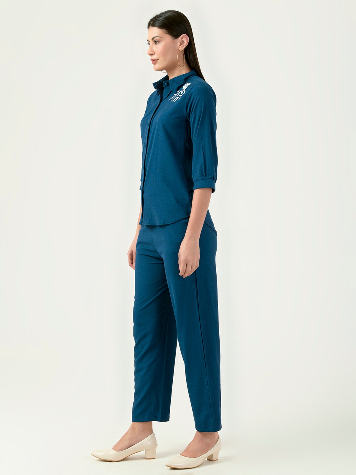 Albion Women Smart Premium Blue Co-ord