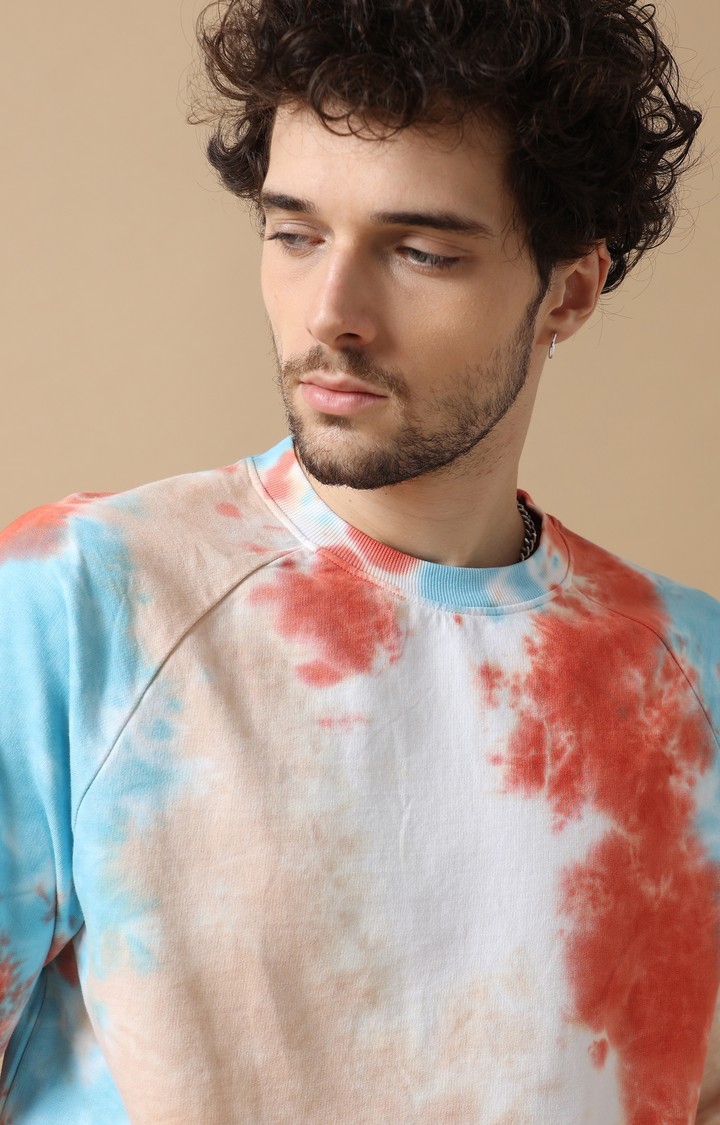 Men's Multicolour Tie Dye Oversized T-Shirt