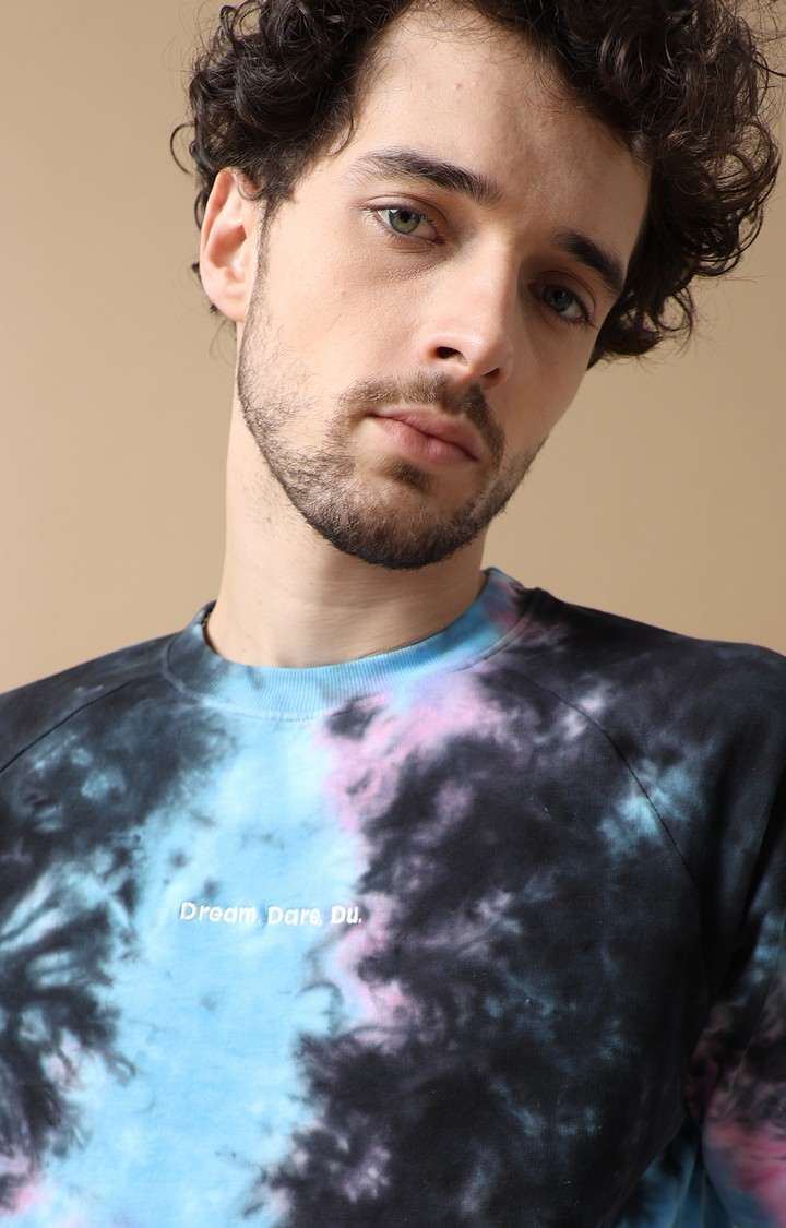 Men's Multicolour Tie Dye Oversized T-Shirt