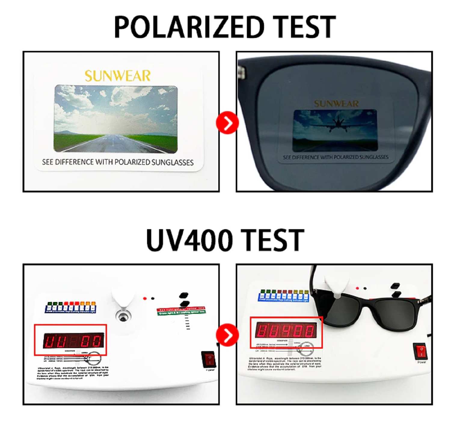 AUGEN Unisex Polarized Square Sunglasses (Black Frame and Black Lenses) - Pack of 1