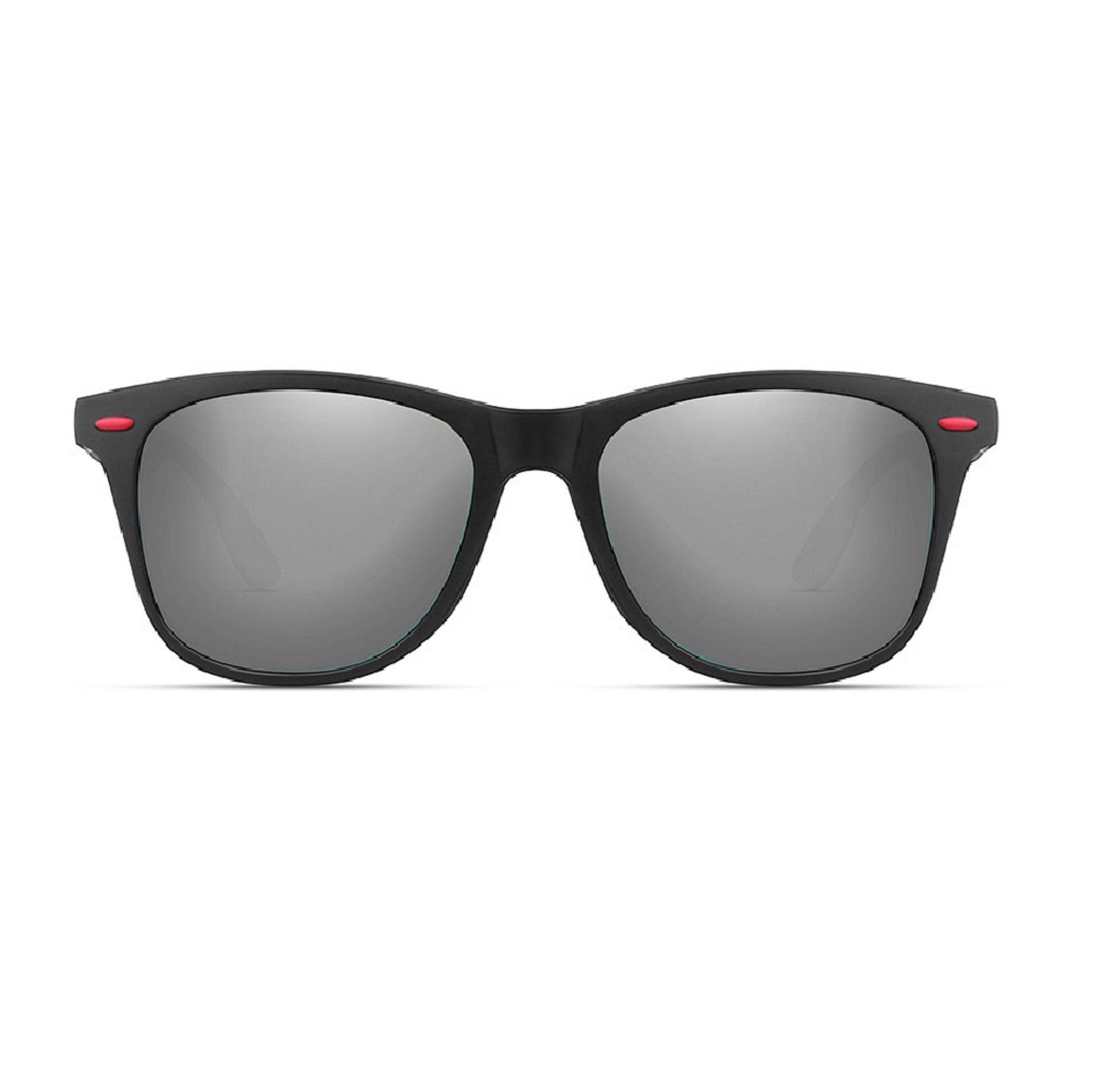 AUGEN Unisex Polarized Sunglasses With Square Black Frame & Blue Lenses