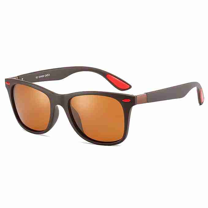 AUGEN Unisex Adult Sport Sunglasses (Brown Frame, Brown Lens) (Medium)