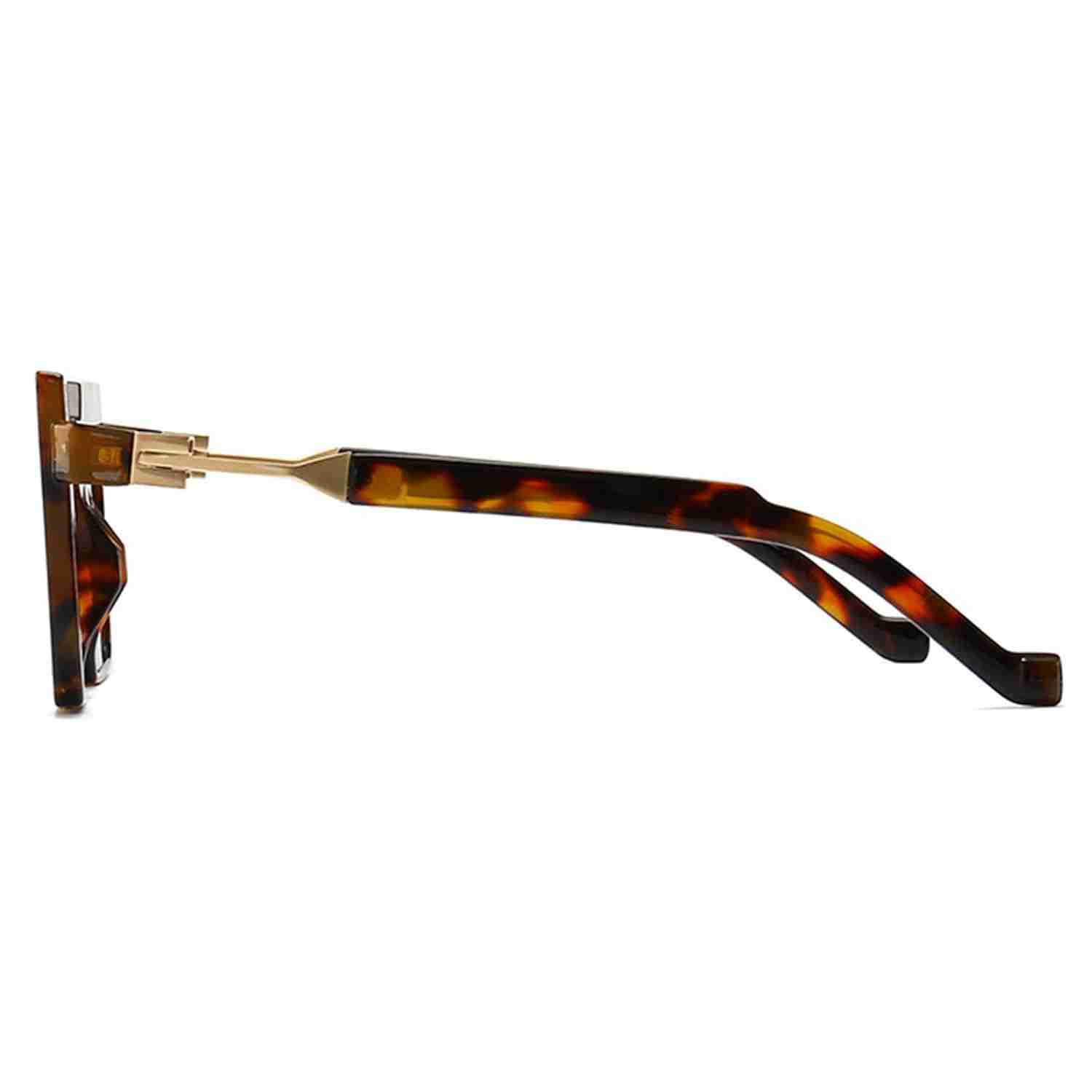 AUGEN by Visions India Retro Vintage Abstract Unisex Sunglasses UV400 Protected (Brown)