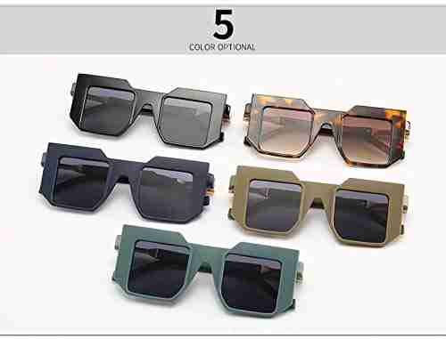 AUGEN by Visions India Retro Vintage Abstract Unisex Sunglasses UV400 Protected (Gray)