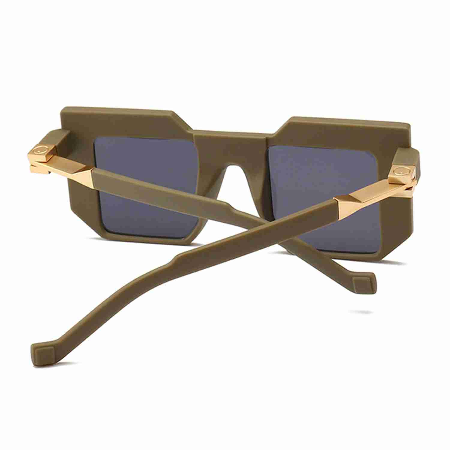 AUGEN by Visions India Retro Vintage Abstract Unisex Sunglasses UV400 Protected (Gray)