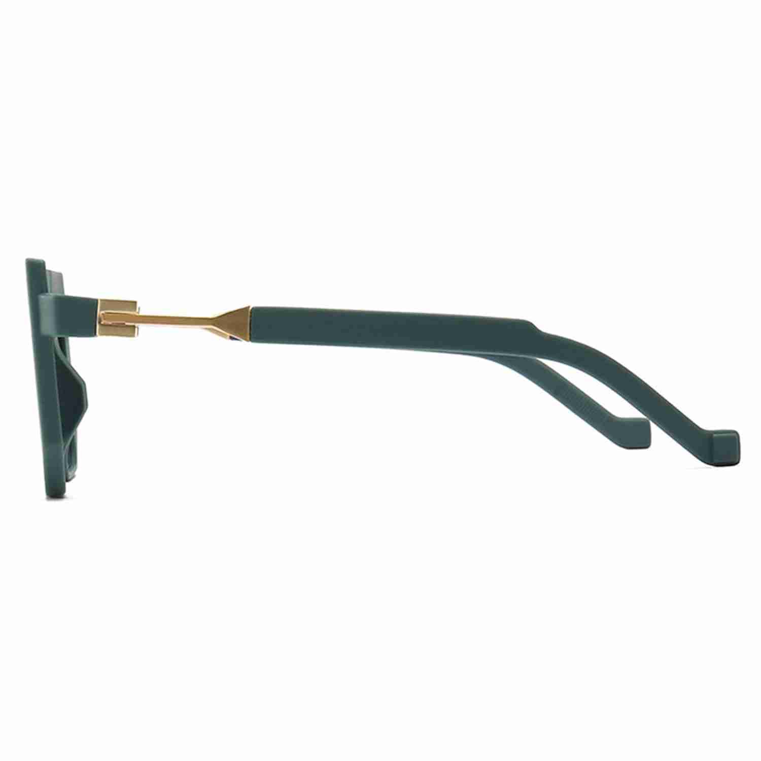AUGEN by Visions India Retro Vintage Abstract Unisex Sunglasses UV400 Protected (Green)