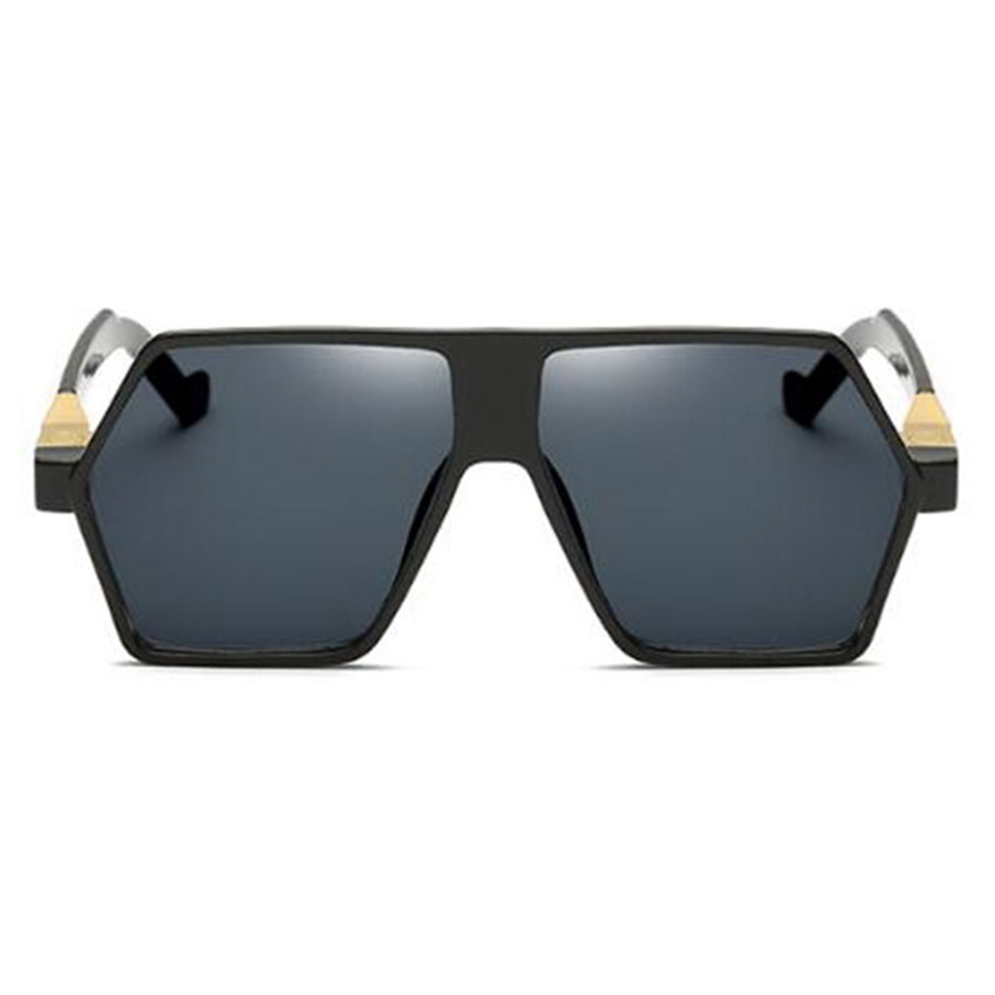 AUGEN By Visions India Retro Vintage Abstract Unisex Sunglasses UV400 Protected (Black)