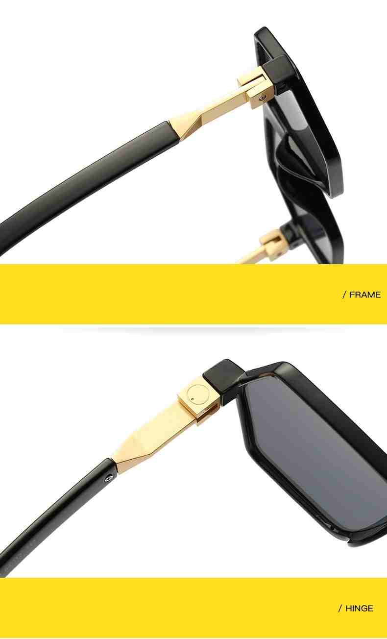 AUGEN By Visions India Retro Vintage Abstract Unisex Sunglasses UV400 Protected (Black)
