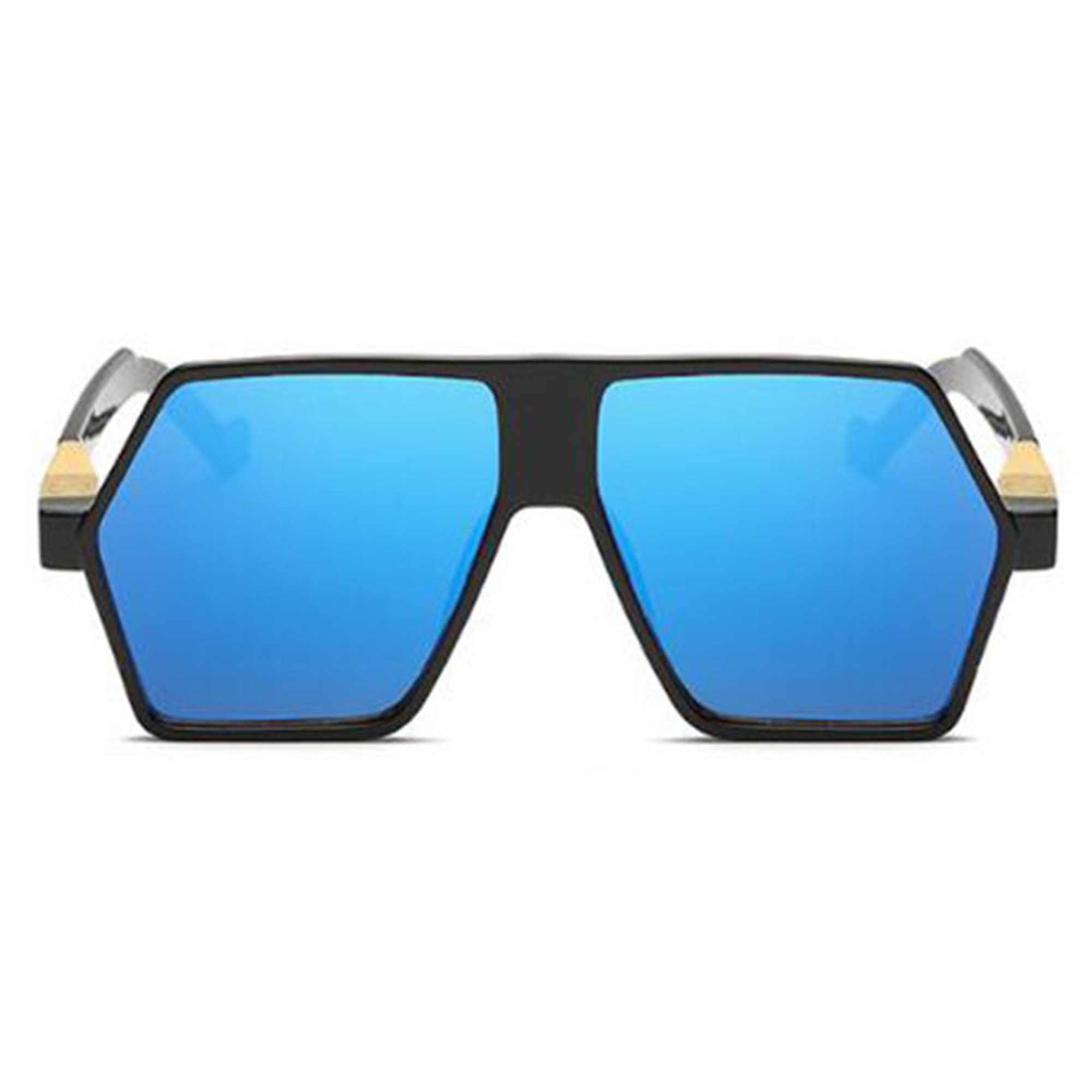 AUGEN By Visions India Retro Vintage Abstract Unisex Sunglasses UV400 Protected (Blue)