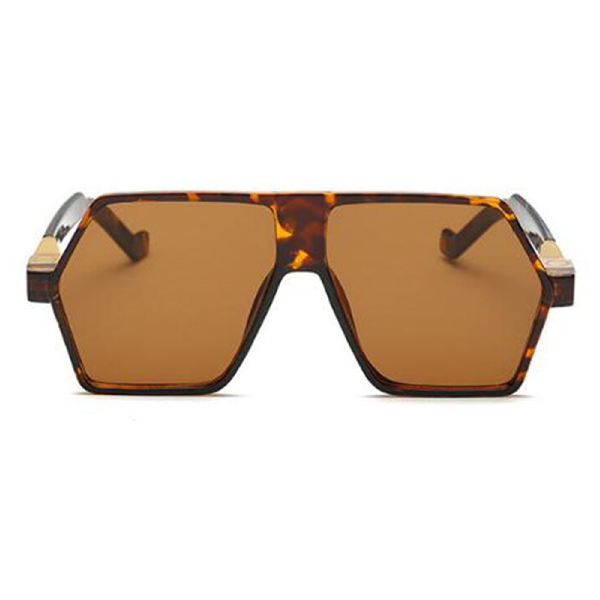 AUGEN By Visions India Retro Vintage Abstract Unisex Sunglasses UV400 Protected (Brown)