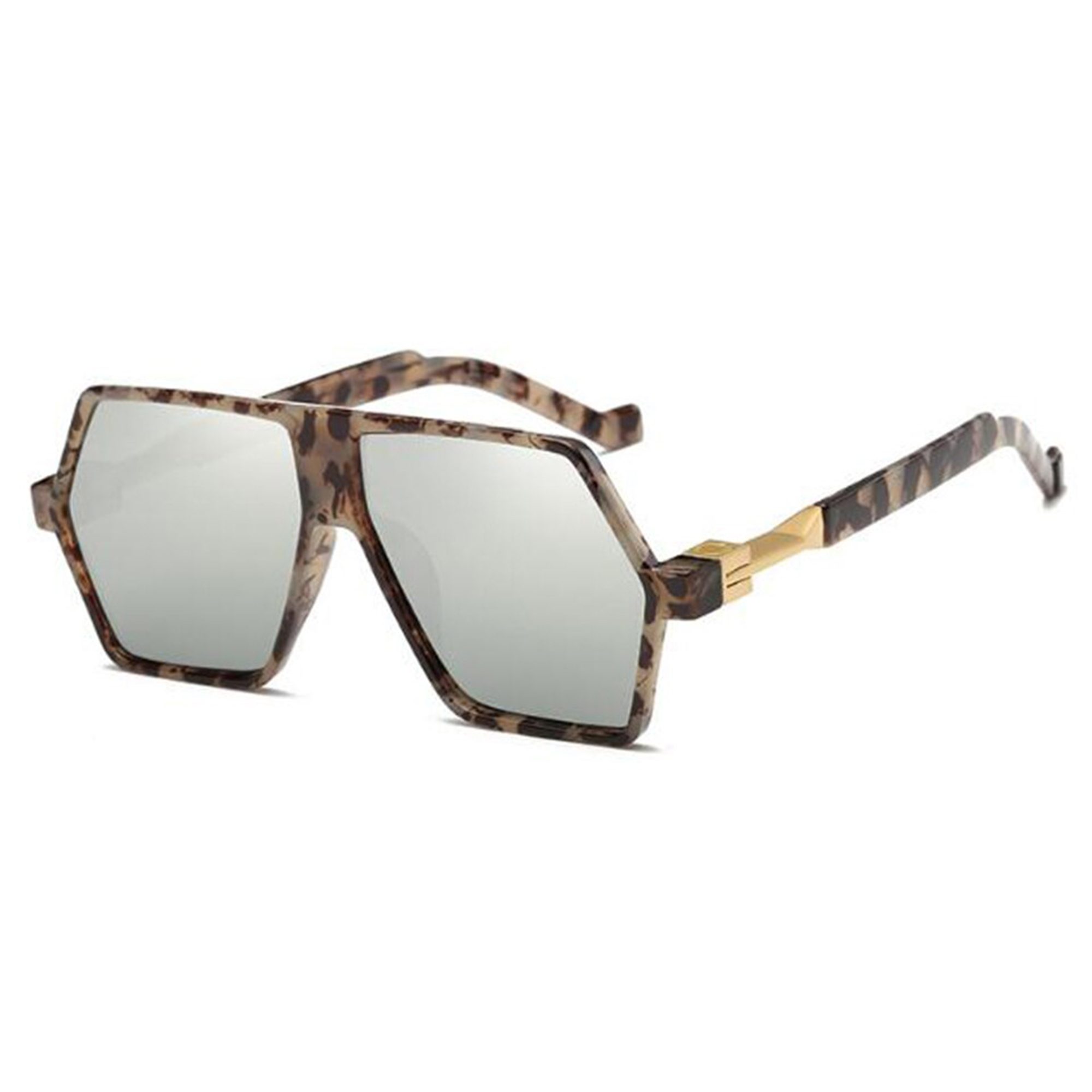 AUGEN By Visions India Retro Vintage Abstract Unisex Sunglasses UV400 Protected (Grey)