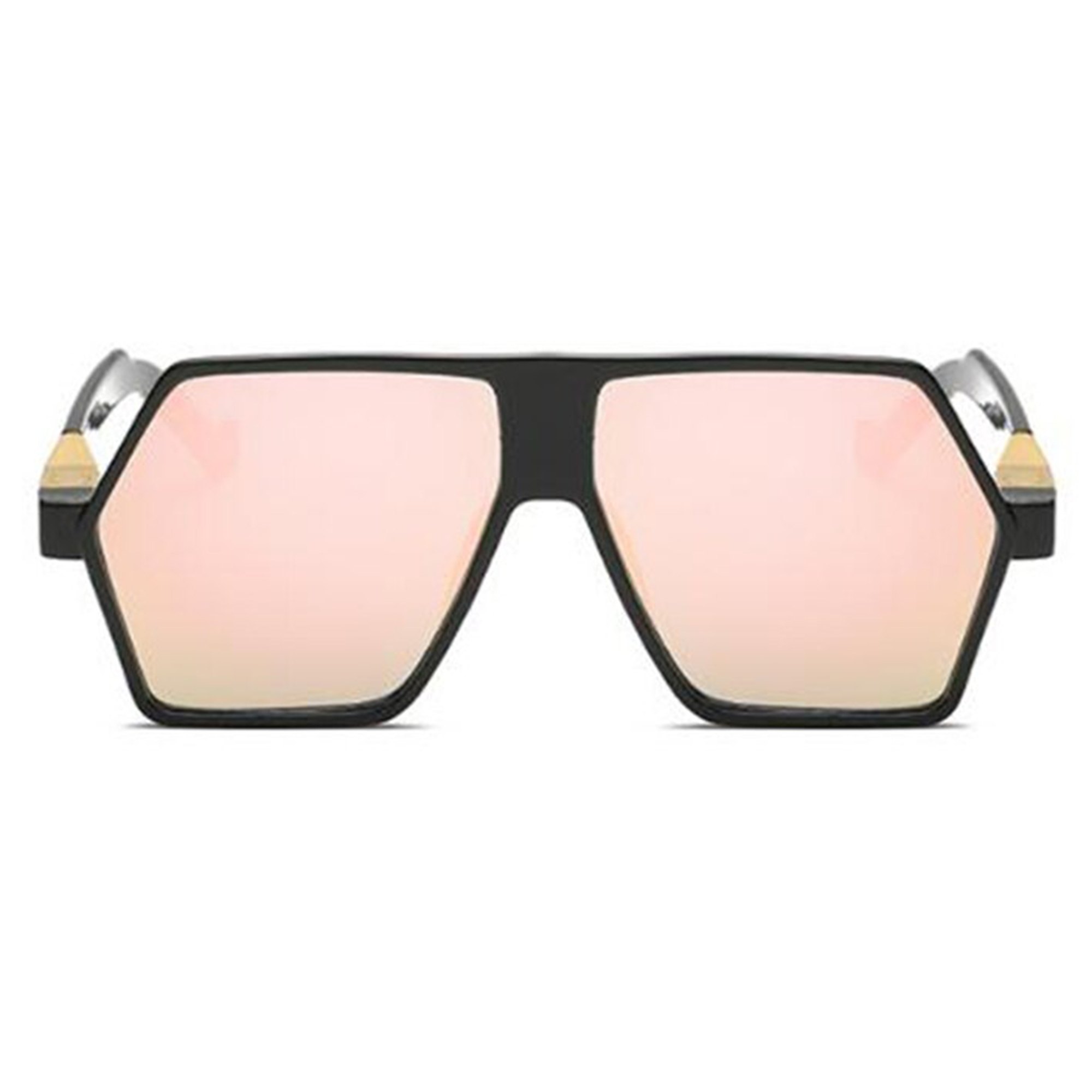 AUGEN By Visions India Retro Vintage Abstract Unisex Sunglasses UV400 Protected (Pink)