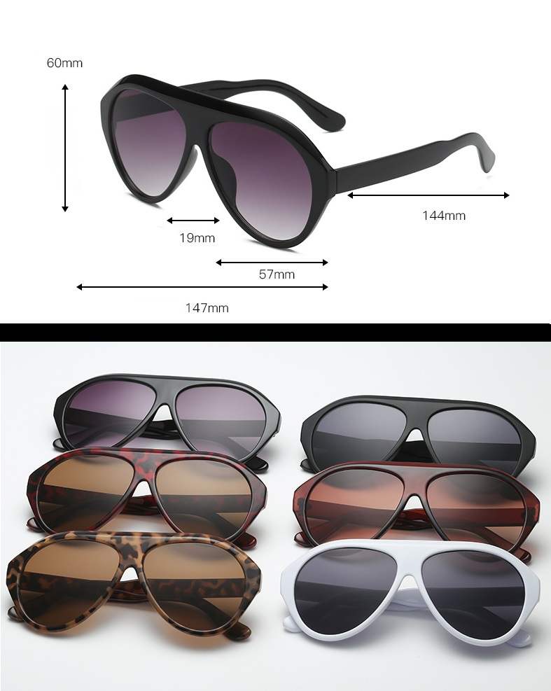 AUGEN By Visions India Retro Vintage Abstract Unisex Sunglasses UV400 Protected Large Size (Black, 105)