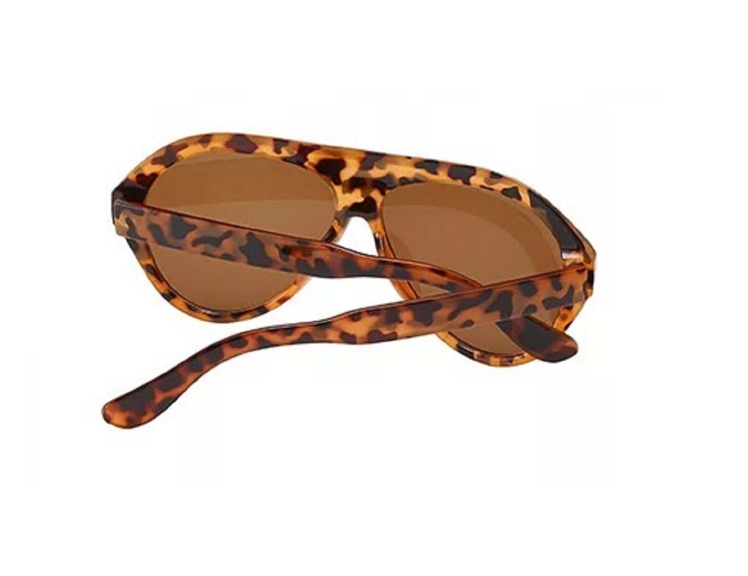 AUGEN By Visions India Retro Vintage Abstract Unisex Sunglasses UV400 Protected Large Size (DaBrown, 105)