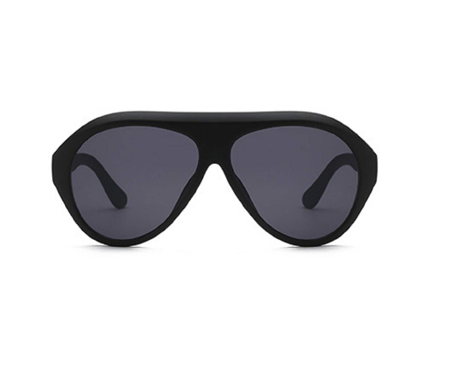 AUGEN By Visions India Retro Vintage Abstract Unisex Sunglasses UV400 Protected Large Size (MatteBlack, 105)