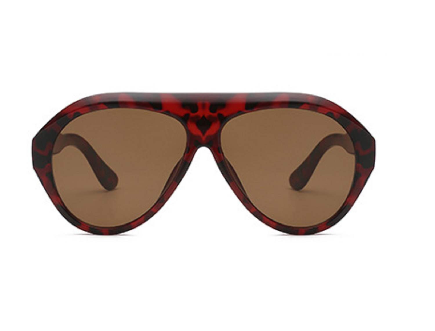 AUGEN By Visions India Retro Vintage Abstract Unisex Sunglasses UV400 Protected Large Size (Red, 105)