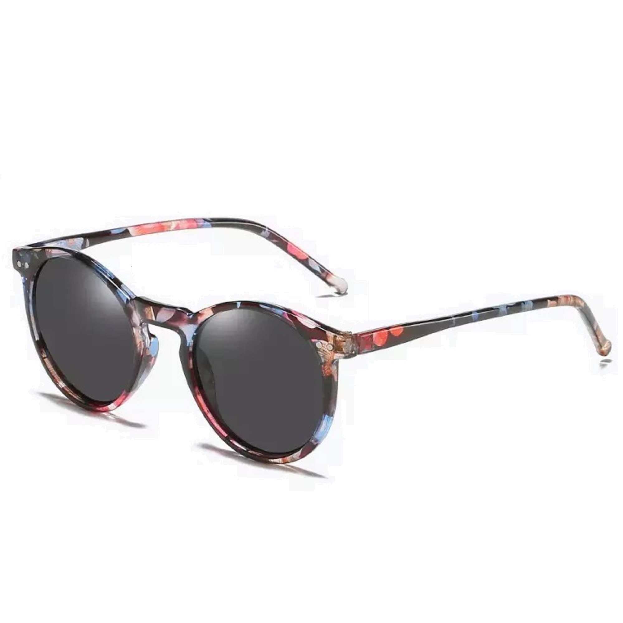 AUGEN By Visions India Retro Vintage Round Polarized Unisex Sunglasses UV400 Protected Medium Size (Multi, 106)