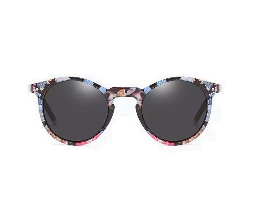 AUGEN By Visions India Retro Vintage Round Polarized Unisex Sunglasses UV400 Protected Medium Size (Multi, 106)