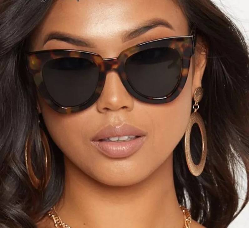 AUGEN By Visions India Retro Vintage Oversized Abstract Unisex Sunglasses UV400 Protected Large Size (DaBrown, 108) - Pack of 1